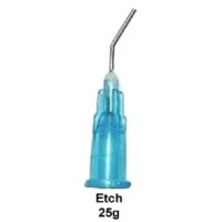Safe-Dent- PRE BENT FLOW TIPS (ETCH TIPS), 25 gauge,  100/pcs plastic bag- BLUE